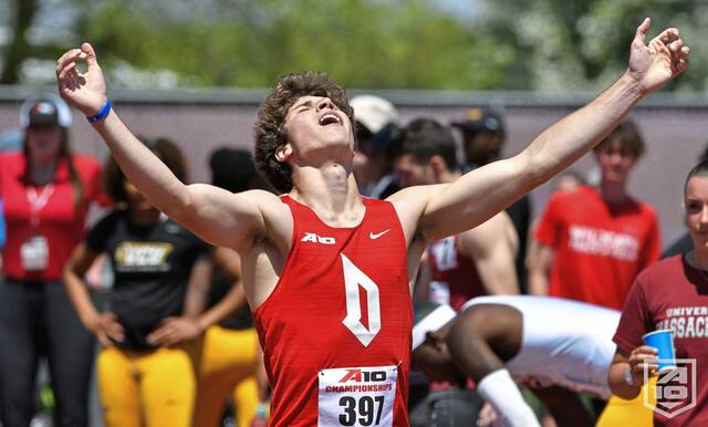 Duquesne freshman Matt DeMatteo, a Hampton graduate, placed fourth in the 400 hurdles at the 2023 Atlantic 10 Track and Field Championships on May 6-7 at UMass.