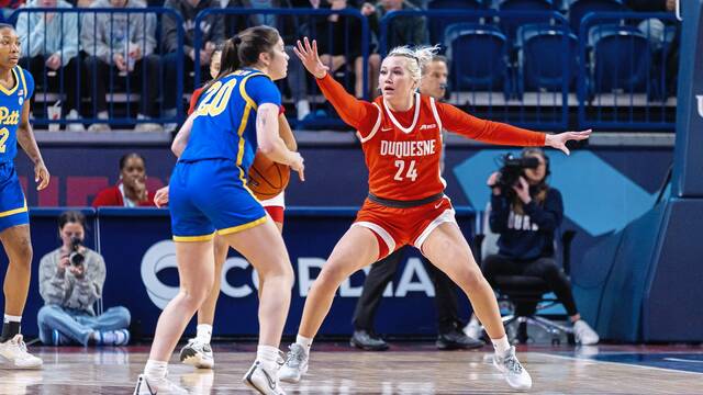 Duquesne guard Tess Myers and the Dukes women’s basketball team are 20-12 this season.