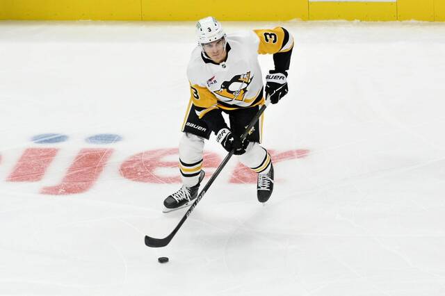 In six games this season, Penguins defenseman Jack St. Ivany has averaged 16:25 of ice time per contest.