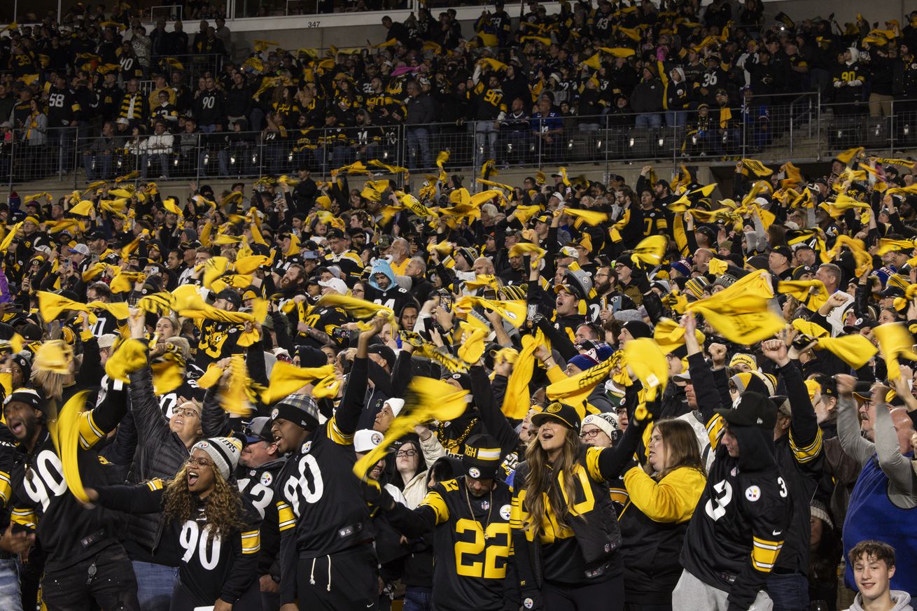 Pittsburgh Steelers fans gear up for a Monday Night Football contest against the New York Giants during the 2024 NFL regular season.