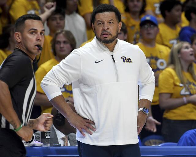 Pitt coach Jeff Capel watches against Radford earlier this month.