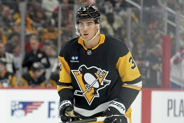 In his first 15 games this	season, Penguins defenseman Jack St. Ivany had one assist.