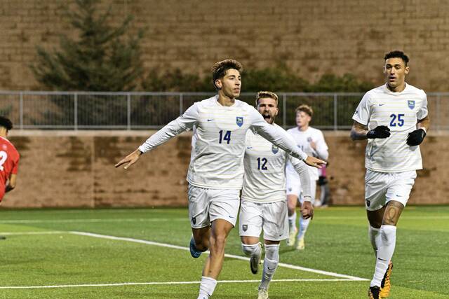 Pitt midfielder Arnau Vilamitjana scored on penalty kick in the Panthers’ 1-0 win over Cornell in the NCAA second round Nov. 24, 2024, at Pitt.