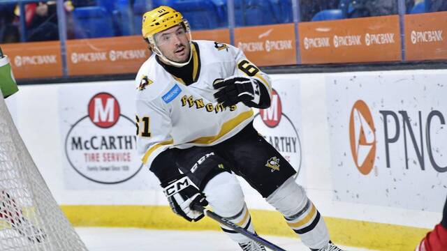 Wilkes-Barre/Scranton Penguins forward Boris Katchouk scored four goals in a 6-4 win against the Charlotte Checkers at Mohegan Sun Arena in Wilkes-Barre on Wednesday.