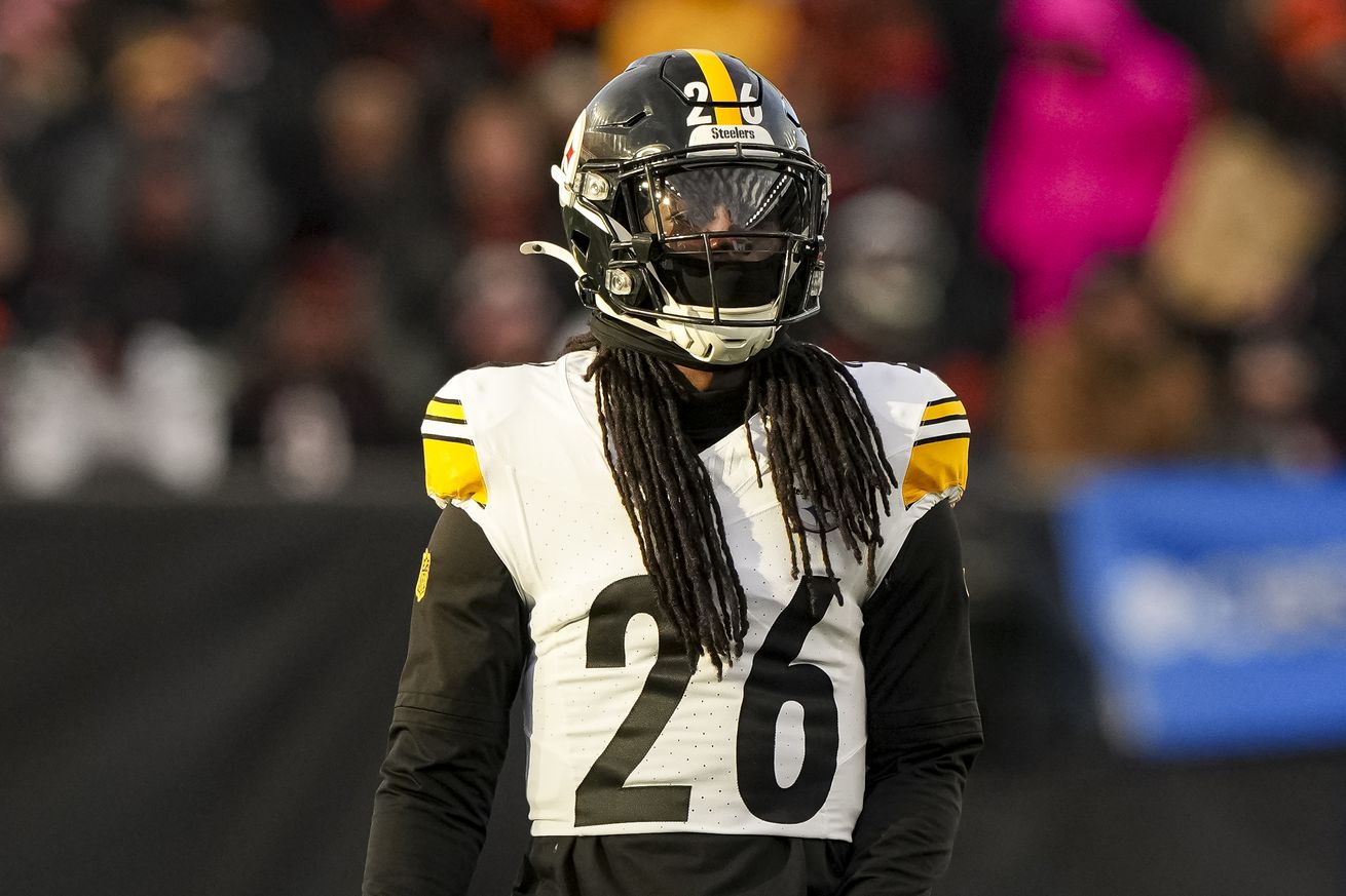 Cornerback Donte Jackson #26 of the Pittsburgh Steelers stands on the field during the second half of an NFL football game against the Cincinnati Bengals, at Paycor Stadium on December 1, 2024 in Cincinnati, Ohio.