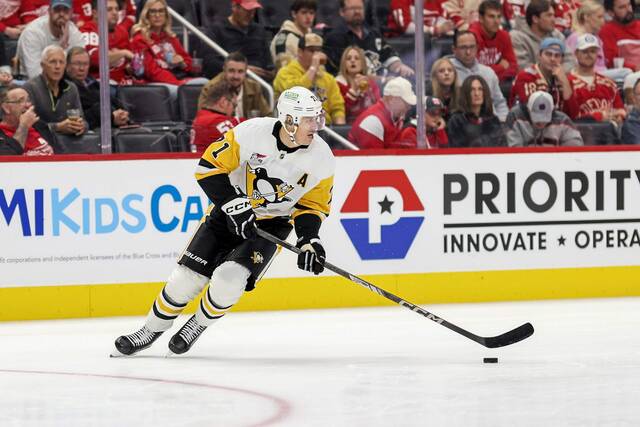 In 41 games this season, Penguins forward Evgeni Malkin has scored 32 points (eight goals, 32 assists).