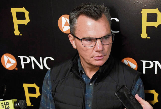 Pirates general manager Ben Cherington talks about deals made at the trade deadline on Tuesday, Aug. 1, 2023, at PNC Park.