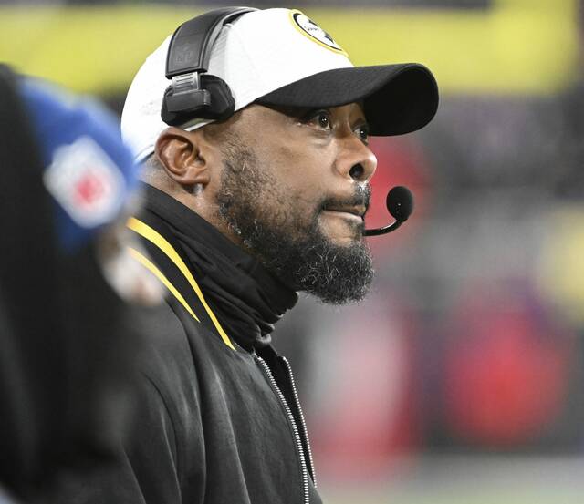 Steelers head coach Mike Tomlin on the sideline against the Ravens during the AFC wild card game Jan. 11, 2025 at M&T Bank Stadium.