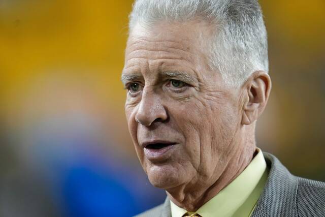 Pittsburgh Steelers owner Art Rooney stands on the field before an NFL football game between the Pittsburgh Steelers and the New York Giants, Monday, Oct. 28, 2024, in Pittsburgh.